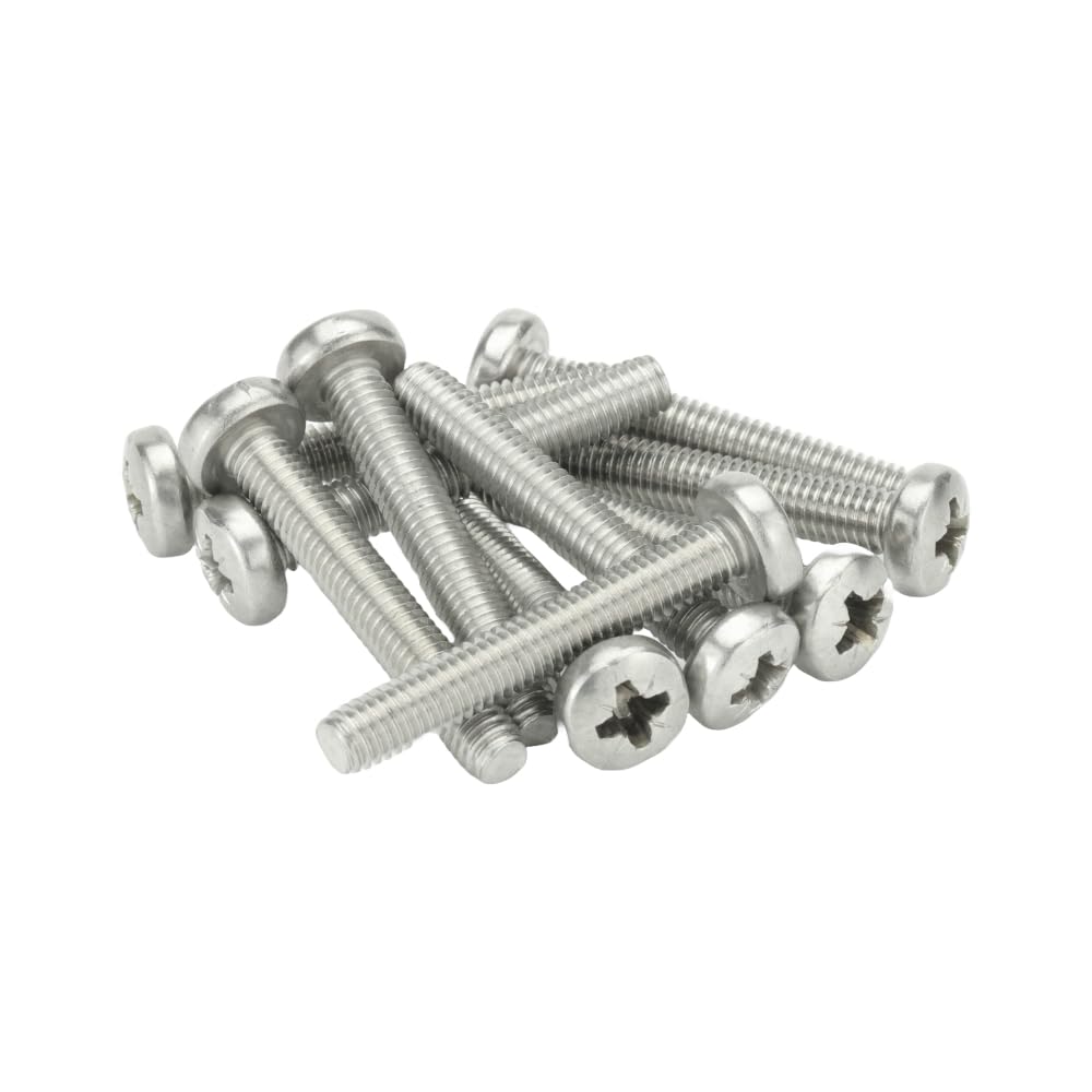 RCS M4 (4mm x 35mm) Pozi Pan Head Machine Screws - A2 Stainless Steel (Pack of 20)