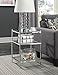 Convenience Concepts Royal Crest End Table, Chrome / Glass