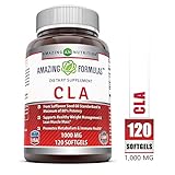 Amazing Nutrition - CLA 1000 Mg 120 Softgels - Best Premium Quality - Highest Grade Safflower Oil - Natural Fat Burner - Lose Belly Fat Fast - Build Muscle - 100% Money Back Guarantee
