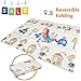 FOLDING Play Mat | BPA FREE Non-Toxic Foam Baby Playmat (6.6FT x 5FT) 0.4” Thick Extra Large Reversible Crawling Mat Portable Toddlers Kids Waterproof Non-Slip Activity Tummy Time (Bear House)