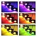 AMBOTHER 4Pcs Car RGB LED Rock Underglow Lights Kit Underbody Waterproof Trail Rig Neon Lights Kit with Cell Phone APP Mini Blue++++tooth Control for JEEP Off Road Trucks Car ATV SUV Vehicle Boat