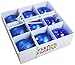 Festive Season Blue Shatterproof Christmas Balls Ornaments, Tree Decorations (Set of 9, 80mm)