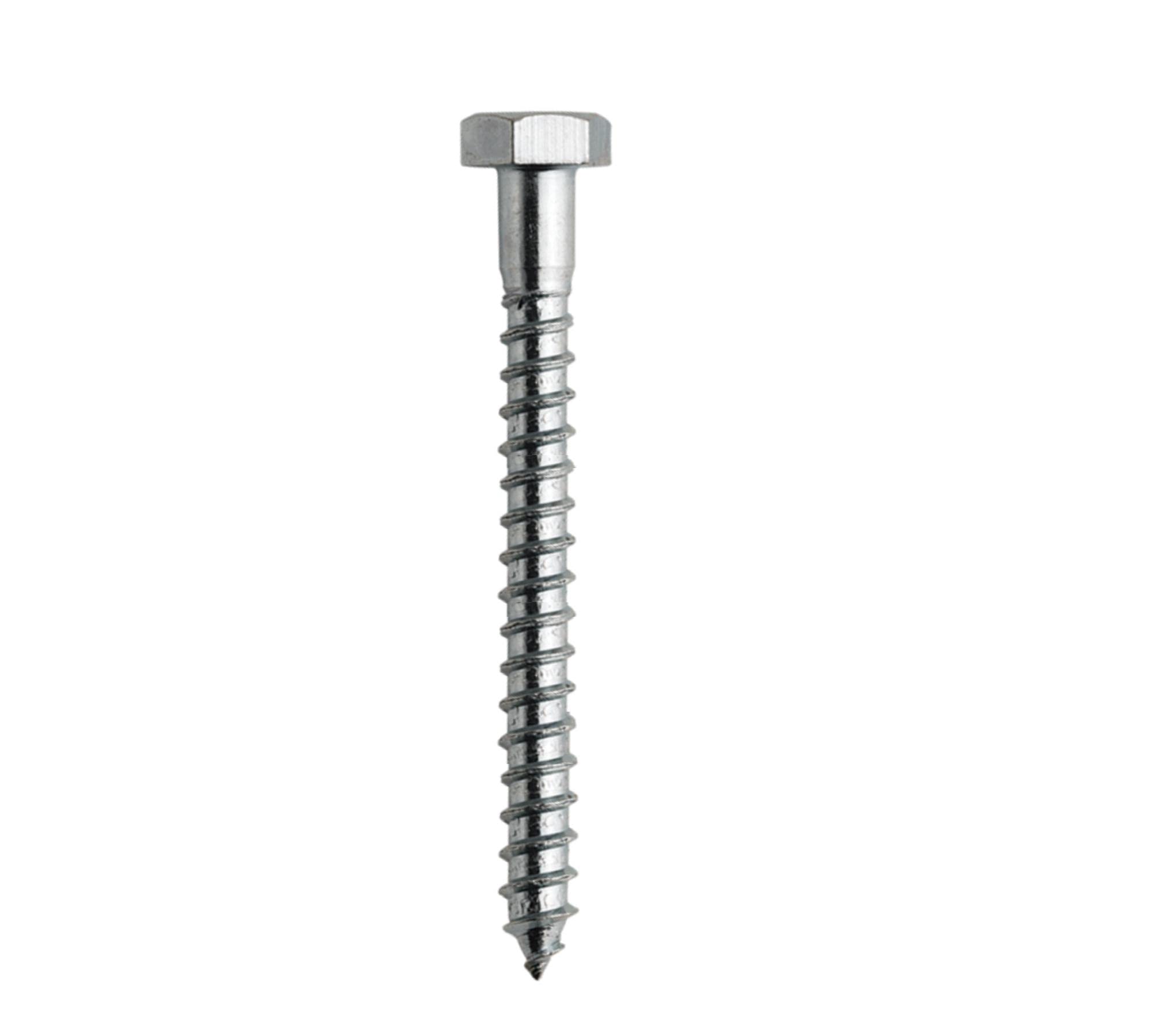 DOJA Barcelona heavy duty timber screws, hexagonal wood screws, hex head wood, heavy duty timber, hexagonal, Hex Head 8 x 100mm Galvanized Steel Pack 25, and Lag for Construction, Carpentry and...