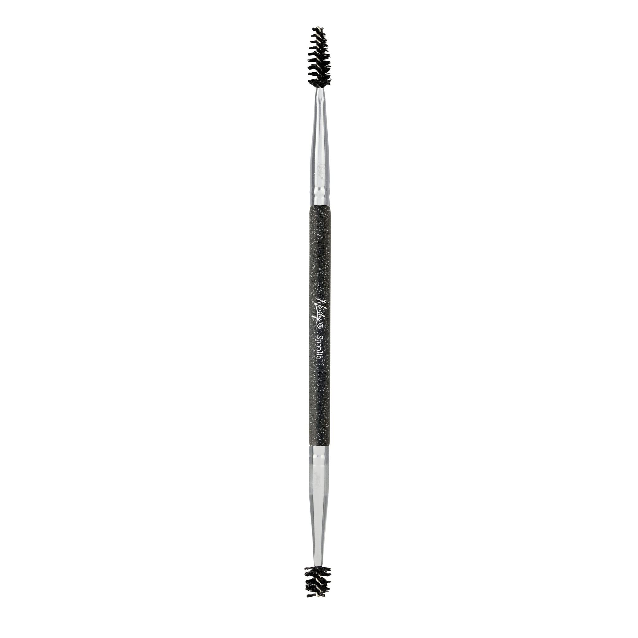 Nanshy Spoolie Eyebrows & Eyelashes Eye Makeup Brush Double Ended Black Handle