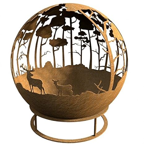 Forest Design Fireball Fire Pit 90cm Beautiful Unique Garden