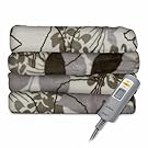 Sunbeam Velvet Soft Plush Heated Throw Blanket Various Colors Size: 50 x 60 3 Heat Setting Remote Control Auto Off (Beige / Ivory)