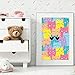 Pillow and Toast Funny Kitten Posters for Girls Bedroom Decor, Girls Room Posters, Bright and Colorful Kitten Decorations for Wall, 11x17 Art Prints 4 Set