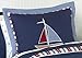Sweet Jojo Designs 3-Piece Nautical Nights Boys Sailboat Children's Bedding Full/Queen Set
