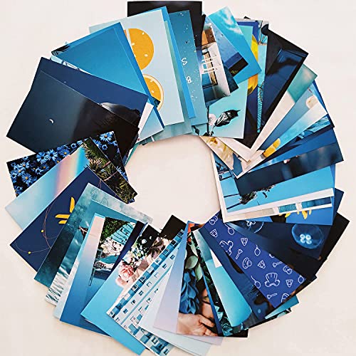 fantasy casa Blue Collage Kit for Wall Aesthetic Decor, 60 Set 4x6 inch Images, Room Decor for Teen Girls, Posters For Room Aesthetic, cool room decor aesthetic, Wall Collage Kit Aesthetic Pictures, Posters Aesthetic, Collage Kit