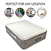 Ivation Premium Comfort Inflatable Air Mattress (Queen) Blow Up Air Bed w/28 Dual Coils - FirmaCoil Technology, Raised 20” Height w Built-in Electric Pump for Guest Travel Camping (Brown/Beige)