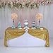 Trlyc 60''x120'' Sparkly Gold Rectangular Sequins Wedding Tablecloth, Sparkly 6FT-8FT Overlays Table Cloth