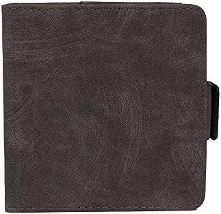 Funnideer Pouch Bag for IQOS 2.4/2.4 Plus Electronic Cigarette, Wallet Case Electronic Cigarette PU Leather Carrying Case Box with Card Holder, Tobacco Cigarette Protective Holder Cigar (Gray)