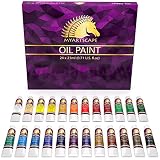 Oil Paint Set - 21ml x 24 Tubes - Artists Quality Art Paints - Oil-Based Color - Professional Painting Supplies - MyArtscape