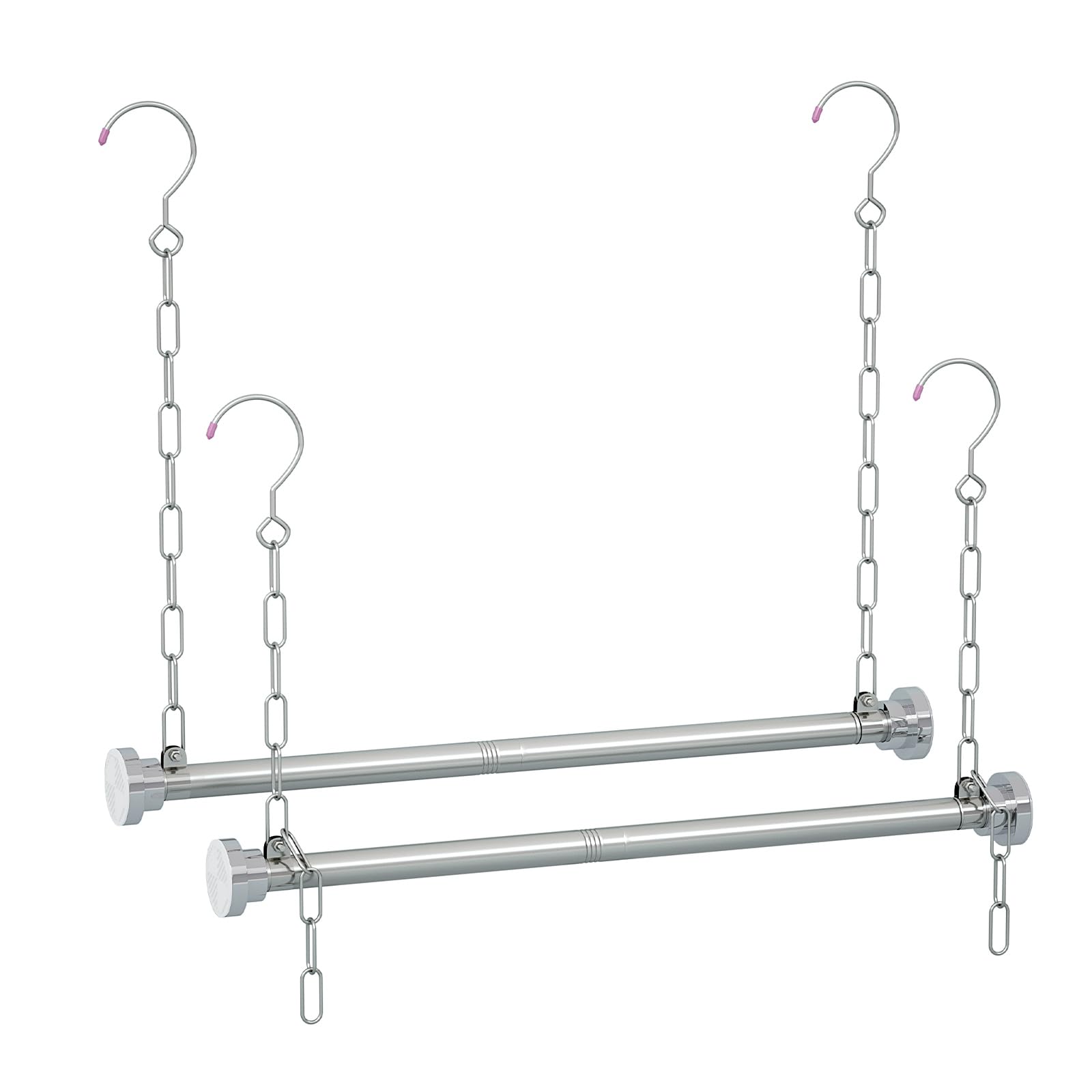 Photo 1 of Aglaiprty Hanging Closet Rod, Adjustable Width and Height Closet Hanging Organizer (23 or 35 Inch Length), Space-Saving Clothes Hanging Bar, Closet Extender Hanging Rod 2 Pack