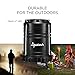 Tquens L400 Camping Lantern with Auto On/Off Function and Collapsible and Water Resistance and Battery Operated for Outdoors, Camping, Hiking, Fishing, Emergency - Black