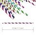 Tomnk 225pcs, Paper Straws for drinking, Multi-Color Biodegradable Paper Straws, Rainbow Straws paper, for Bridal Showers, Cake Pop Sticks, Parties Weddings