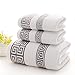 XHSP 100% Cotton Highly Absorbent Embroidered Towels 3-Piece Towel Set Hotel Bath Towel, 1 Bath Towels, 2 Hand Towels Extra Thick Beach Bath Towel (White)