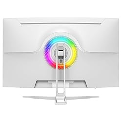CRUA 32" White Curved Monitor, 4K
