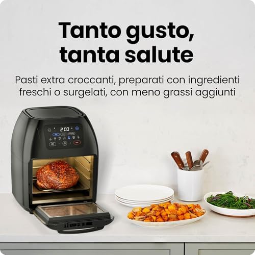 Multifunktionale Heißluftfritteuse 10L mit Rotisserie, 17 Programme