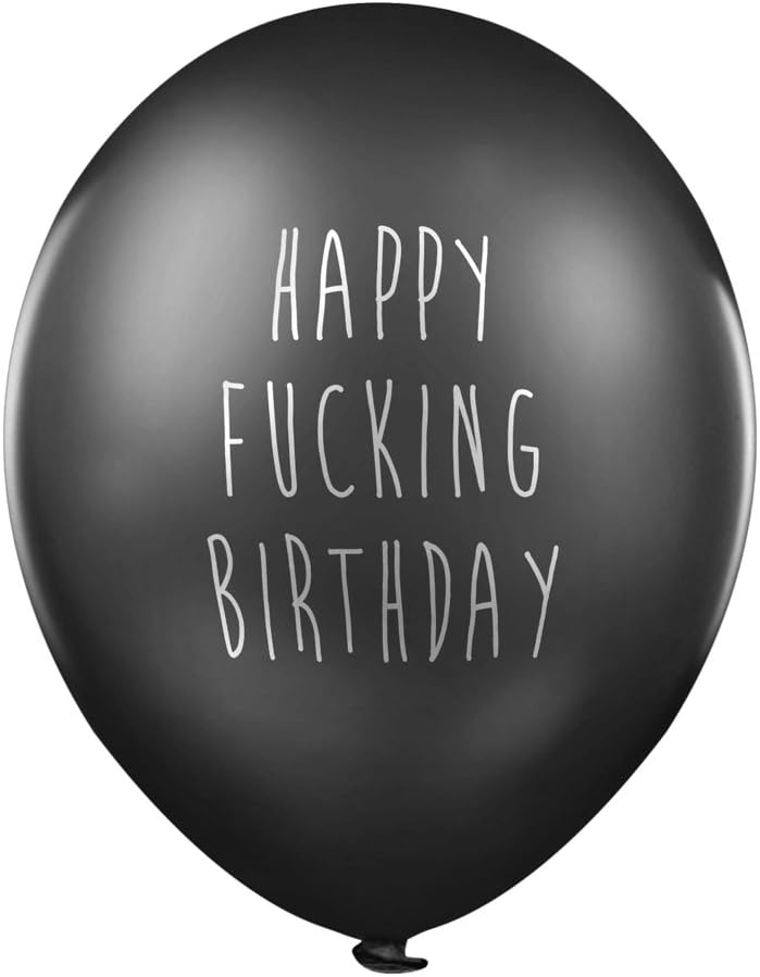 Rude Balloons – Happy F*cking Birthday x 5 - Abusive birthday party balloons