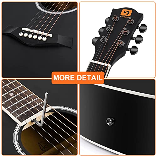 Vangoa Left Handed Guitar, Full Size Cutaway Left Handed Acoustic