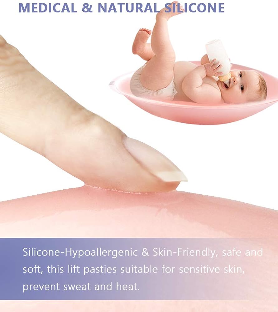 Adhesive Bra, 2×4.8in Breast Pasties Nipple Covers Push up Lift Breast Petals at  Women’s Clothing store