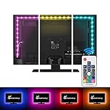 Vansky TV Backlight Kit Bias Lighting for TV,LED Strip Lights USB Powered LED Light Strip RF Remote 30-55 inch TV,Desktop PC - Reduce Eye Strain Increase Image Clarity