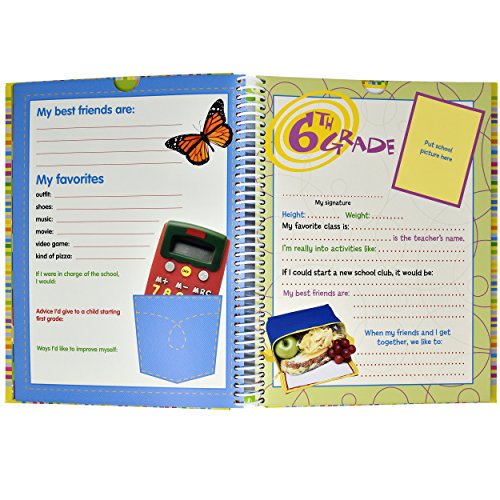School Memory Book Album Keepsake Scrapbook Photo Kids Memories from Preschool Through 12th