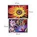 2 Pack 5D DIY Diamond Painting Set Decorating Wall Stickers Crystal Rhinestone Diamond Embroidery Paintings Pictures, Sun Flowers Painting(12X18inch) And lotus Fowers Painting(16X12inch)