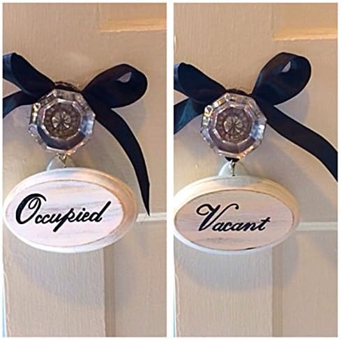 Vacant Occupied Sign White shabby chic farmhouse