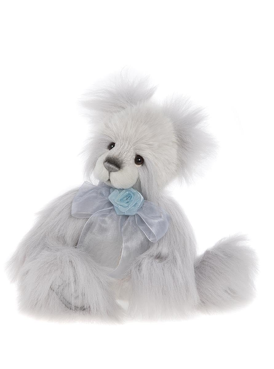 Charlie Bears - Garden Party | 2023 Plush Collection Teddy Bear, Grey Teddy Bear, Accessorised Bear, Handmade, Collectable, Keepsake, Fully Jointed