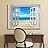 Glimpse into Clear Sea and Beach Out of Open Window Wall Decor