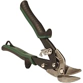 Malco AV7 Offset Aviation Snips (Right Cut- Green Grip) &ndash; Power-Fit Ergonomic Hand Grips, Compound Action Sheet Metal Shears, Non-Slip Grip, Hardened Steel Blades