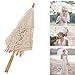 Remedios(19 colors) Wedding Embroidery Cotton Lace Sun Parasol Umbrella Ivory