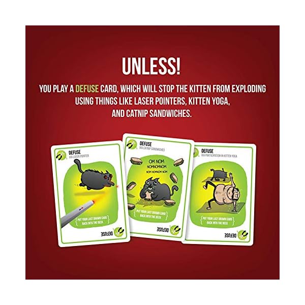 Original Edition by Exploding Kittens - Card Games for Adults Teens & Kids - Fun Family Games - A Russian Roulette Card…