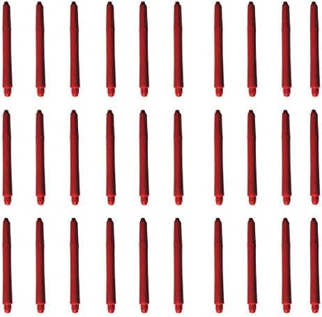 10 sets of 3 (30 Pieces) 2ba Deflectagrip Red nylon dart shafts Medium size 48 mm 2"