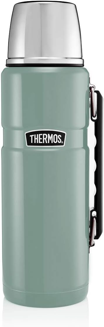 Thermos, Stainless King Duck Egg Travel Flask (1.2L), Premium Leak Proof Insulated Tea & Coffee Flask for Hot & Cold Drinks