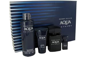 Perry Ellis Fragrances Perry ellis aqua extreme 4-piece gift set, 3.4 Fl Ounce