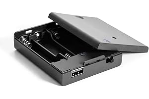 Cjgyz 1 Pack 4AA Battery Powered Outlet | 5V USB Power Supply for Plug-in LED Light Strips & Neon Signs