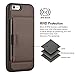 ZVE Case for Apple iPhone 6s and iPhone 6, 4.7 inch, Slim Leather Wallet Case with Credit Card Holder Slot Pocket Protective Case Cover for Apple iPhone 6 / 6s - Dark Brown