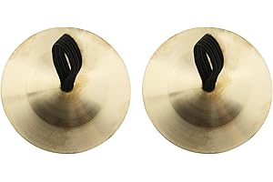 E-outstanding 2PCS 5.2cm Belly Dancing Finger Cymbals Brass Finger Dance Zills Musical Instrument for Dancer Party Single Hand Operation