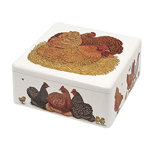 Chickens by Vanessa Lubach - Large Square Tin