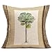 Aremetop Summer Tropical Throw Pillow Covers 18’’x18’’ Set of 4 Coconut Palm Tree Green Leaf Cotton Linen Decorative Couch Cushion Cover Throw Pillow Case Home Sofa Bedding Decorative