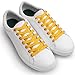 Miscly Flat Metallic Shoelaces [2 Pairs: 1 Pair Gold + 1 Pair Silver] 5/16
