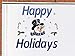 Happy Holidays Christmas Garage Magnets, Blue