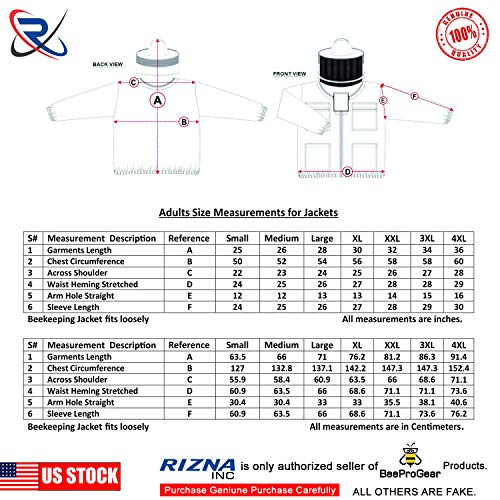 Bee Jacket 3 Layer Safety Unisex White Fabric Mesh Beekeeping Jacket Beekeeping Fencing Veil Protective Clothing Beekeeping Clothing Beekeeping Protective Clothing Ventilated Bee-XL