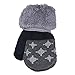 DZT1968® 1 Pair Winter Baby Cute Thick Gloves Mittens With String (0-12 Months) (Dark Grey)