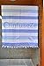 InfuseZen Terry Cloth Lined Turkish Bath & Beach Towel – Striped Design - 100% Organic Turkish Cotton - Soft, Lightweight, Absorbent Peshtemal - Quick Dry for Beach, Bath, Throw, Travel - Royal Blue