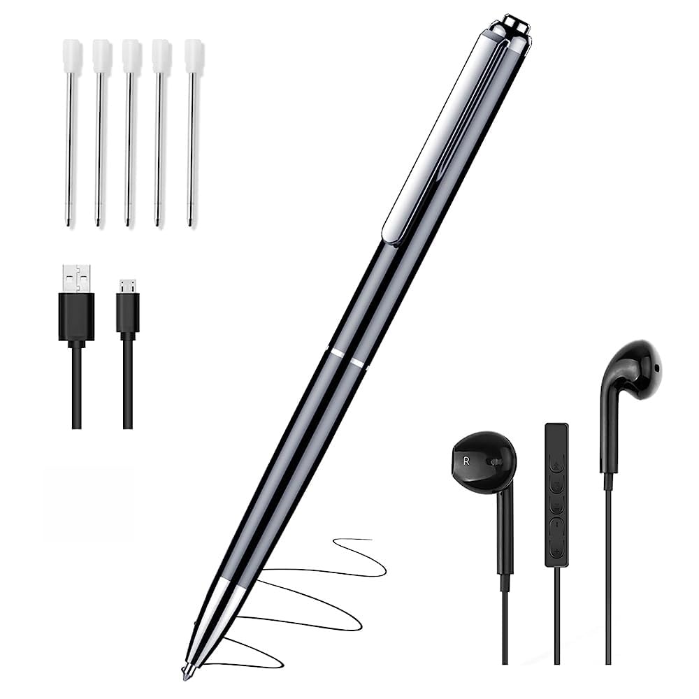 Voice Recorder, Recording Device with HD Audio Sound, AI Intelligent Noise Reduction, Digital Voice Activated Recorder for Meetings Interviews Lectures