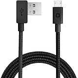 nonda ZUS Super Duty USB A to Micro USB Cable with Kevlar Fiber[4ft/1.2m, 90-degree], Charger and Data Sync, for Android Smartphones including Samsung, Nexus, LG, Kindle (Black)
